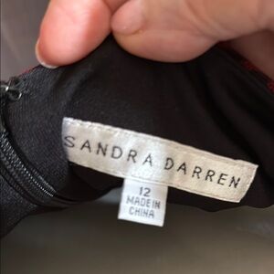 Sandra Darren Elegant Red /Black Fancy Dress